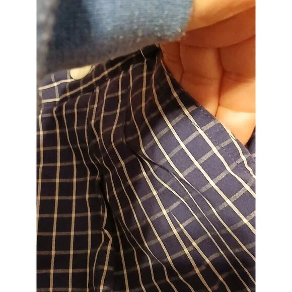 VINTAGE David Brooks Petites Beremuda Blue/White Check Pattern shorts 6P - Picture 5 of 7